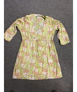 Gretchen Scott  3/4 Sleeve Tunic V Neck floral Dress Cover-up Beach Sz M - $22.99
