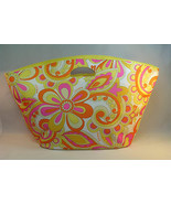 New Clinique Extra Large Tote For Beach Travel Shopping Color Yellow Flo... - $296.74 MXN