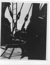  WWII Sailors Soldiers Relaxing on Deck with the Rigging 8x10 Photo - $14.99