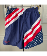 Vintage 90s Speedo Swim Trunks Men’s American Flag M 6” Inseam - $27.36