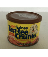 Vintage Gaines tast tee chunks snacks for dogs empty container old adver... - €17,15 EUR