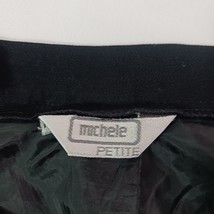 Vintage Michele Petite Women's Black Rear Zipper & Slit Pull-On Skirt Waist 30" image 3