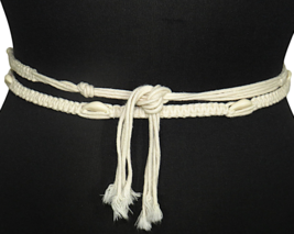 Macrame Cowrie Shell Good Luck Beach Boho Rope Knot Wrap Tie Belt - £19.72 GBP