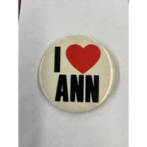 I Love Ann Vintage 1980s Pinback Button - £8.78 GBP