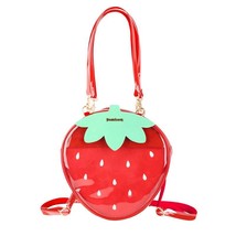 Strawberry Bags Kawaii Clear Transparent Lolita Harajuku Women Shoulder Bags Can - £63.91 GBP