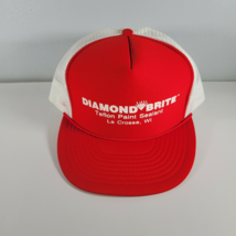 Diamond Brite Hat Red and White Mesh Back Snapback - £8.61 GBP