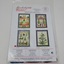 Scandinavian Stitches Cross Stitch Christmas Tree Complete Kit Linen Threads - £19.73 GBP