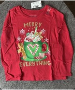 The Children’s Place Toddler Red Merry Christmas  Long Sleeve Shirt Size 3T - $16.22 CAD