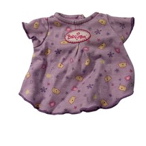 Baby Alive Doll Dress Purple with Bear and Flower Design - $9.88