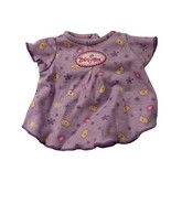 Baby Alive Doll Dress Purple with Bear and Flower Design - $9.88