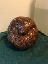 Bone China Hedgehog Figurine- Brown Round in shape - $8.00