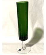 Sweden Emerald Green Footed Glass Bud Vase - £7.78 GBP
