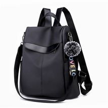 3 In 1 Casual Women Backpacks Purses Anti-theft Oxford Rucksacks with Hairball L - £27.89 GBP