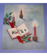 Rust Craft Christmas Greeting Card Vintage 1948 Husband Ribbon Bow Scrap... - €13,09 EUR