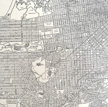 San Francisco City Map 1935 California Antique Atlas Street View 14 x 11... - $734.82 MXN