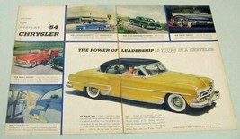 1953 Print Ad The 1954 Chrysler Power of Leadership 4 Styles Shown - £12.41 GBP