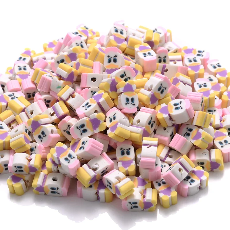 30pcs Disney Stitch Beads 10mm Cute Cartoon Anime Clay Polymer -Donald Duck - $7.66 CAD