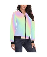 Holographic Print Women&#39;s Bomber Jacket - $82.85 CAD