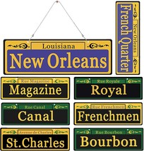 2020 Mardi Gras Decorations New Orleans Street Signs 8 Pack Ornaments - 1:1 Size - £23.97 GBP