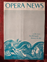 Rare Metropolitan Opera News Magazine January 21 1957 Wagner Ring Das Rheingold - £12.74 GBP