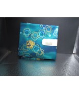 Light Blue Green Floral Metallic Gold Cotton Fabric 1/2 yard - €8,24 EUR
