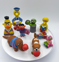 Vintage Sesame Street PVC Figure Lot Baby Natasha Snuffleupagus Big Bird Oscar - £9.28 GBP