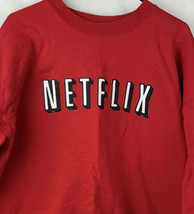 Vintage Netflix Sweatshirt Crewneck Movies Promo Red Logo Streaming XL 90s - £71.31 GBP