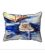Betsy Drake Sailboat &amp; Dock Extra Large Zippered Pillow 20x24 - £62.14 GBP
