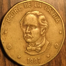 1997 Dominican Republic 1 Peso Coin - £1.02 GBP