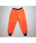 Vtg 70s Streetwear Mens L Distressed Quilted Snowpants Joggers Blaze Orange USA - $1,001.53 MXN