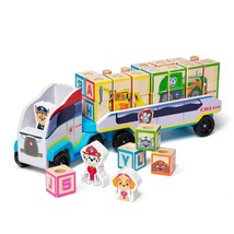 Melissa &amp; Doug PAW Patrol Wooden ABC Block Truck (33 Pieces) - Sort And Stack To - £31.05 GBP