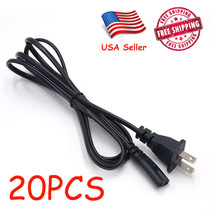 Lot 20 US 2 Prong 2Pin US Power Cord Cable Charge Adapter PC Laptop PS2 PS3 Slim - £28.98 GBP