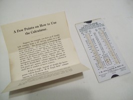 Vtg Slide Rule - I B Williams Pulley Belt Calculator - Cocheco Belting D... - $292.66 MXN