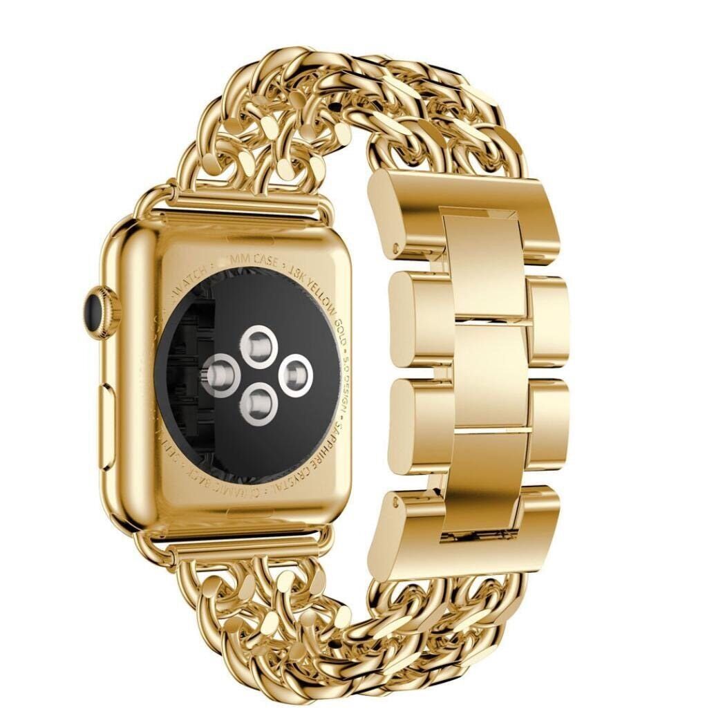 24K Gold 42MM Apple Watch with Gold Links Band Custom Rare Item image 2