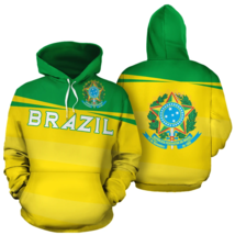 Brzil Country Flag Hoodie Adults And Youth - $55.99