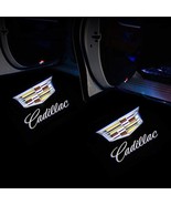 2x PCs Cadillac Logo Wireless Car Door Welcome Laser Projector Shadow LED Light  - £18.49 GBP
