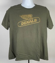 Dekalb Corn Seed T Shirt Womens XL Green Farming Gold Sparkle Logo Cotton - $21.73