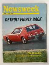 VTG Newsweek Magazine April 6 1970 The Gremlin Sub-Compact No Label - £38.17 GBP