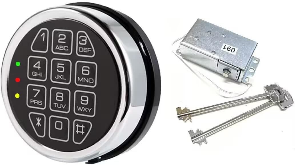Gun Safe Lock Replacement Solenoid Lock With 2 Override Keys, Circuit Bo... - $67.99