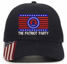 The Patriot Party Hat - Embroidered USA300 Flag Brim Adjustable Hat TRUMP 2024 - £18.02 GBP