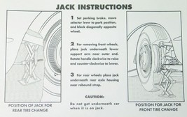 1953-1960 Corvette Instructions Jacking - $14.80