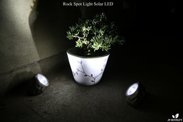 (2 Pcs) Brand NEW Outdoor Solar Stone Rock Spot LED Light - $22.35