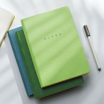 A5 Blank Soft PU Leather Cover Journals Notebook Paper Writing Diary 288 Pages - £21.35 GBP