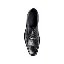 Men Belvedere Black Shoes Onesto 2 Genuine Ostrich Crocodile Leather Lace 1419 image 3