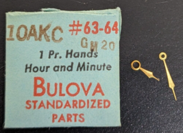 NOS Genuine Bulova 10AKC GM 20 Set of Hands Watch #63/64 - Gold Tone - Modern - £10.11 GBP
