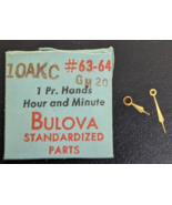 NOS Genuine Bulova 10AKC GM 20 Set of Hands Watch #63/64 - Gold Tone - M... - £10.24 GBP