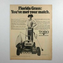 Vtg Toro Mower Whirlwind Florida Grass Great Day Hair Dye Print Ad 10&quot; x 13 1/4&quot; - £10.68 GBP