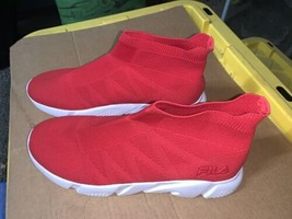 Fila Sock HI-CUT Sneakers Red Sz 12 - £14.07 GBP