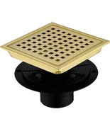 Orhemus 6 Inch Square Shower Drain with Adjustable Shower Drain Base Fla... - $35.60