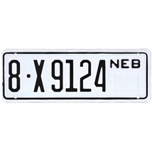  United States Nebraska Base Trailer License Plate 8-X9124 - £12.97 GBP